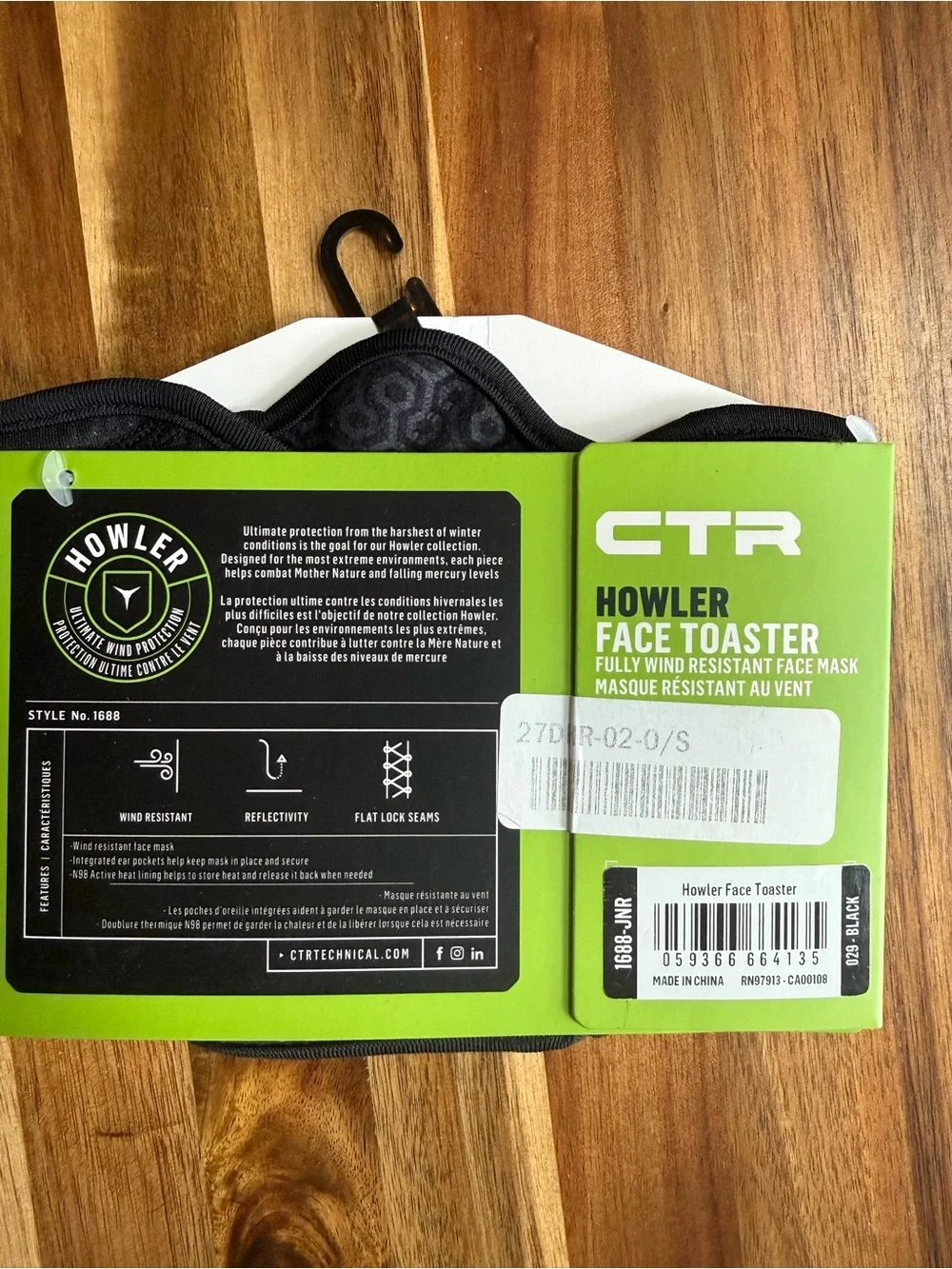 Howler Face Toaster Wind-Resistant Face Mask - Black
